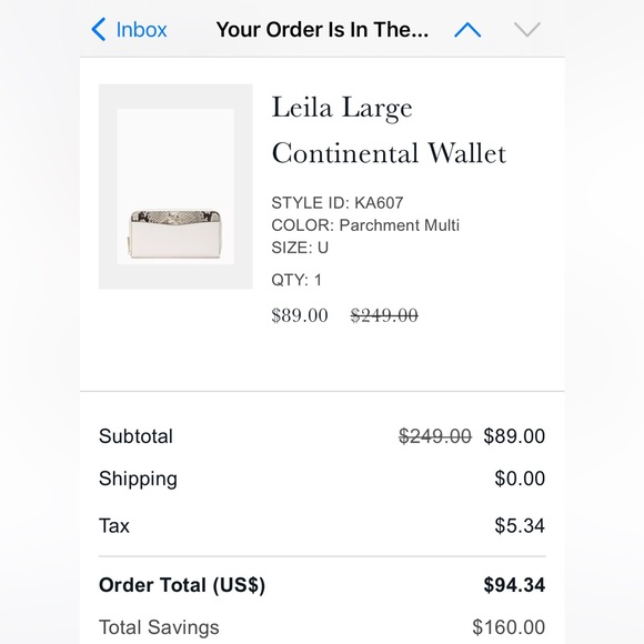Kate Spade Leila Large Continental Wallet - Picture 3 of 4